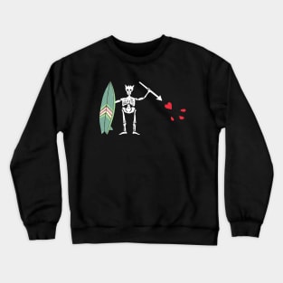 Blackbeard's Flag with Surfboard Crewneck Sweatshirt